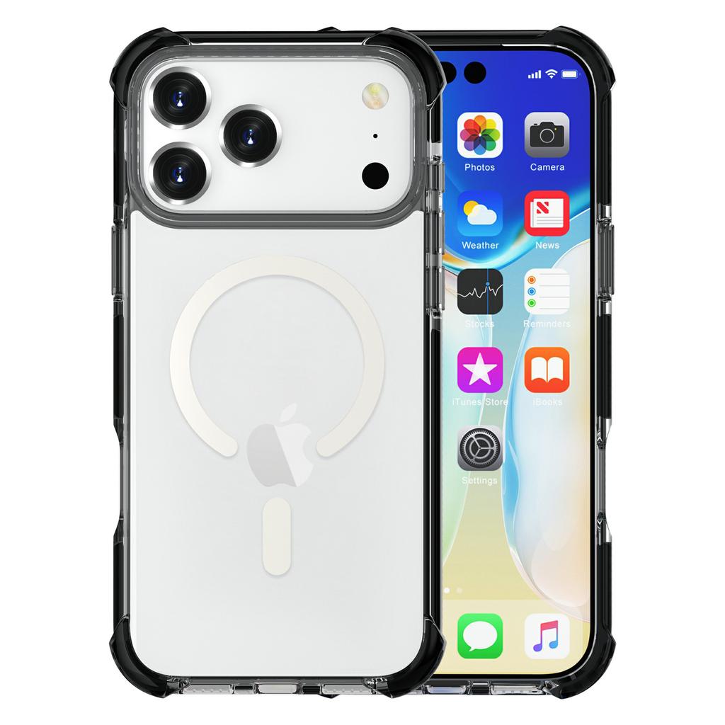 For iPhone 17 Pro Max Case Compatible with MagSafe Reinforced Corners TPU + Acrylic + TPE Phone Cover