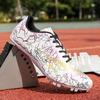 Fashion Spikes Athletics Sprints Men's and Women's Training Competitions Football Cleats,Lightweight Fashion,Adult Running Shoes