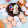 60/10PCS Easter Simulation Eggs DIY Painted Eggs Happy Eatser Plastic Fake Eggs Home Festive Party Decor Supplies Kids Gift Toys