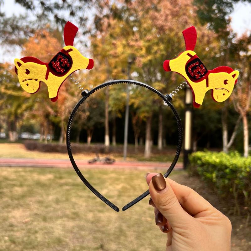 Cartoon Year Of The Horse Headband Chinese Style Child Headwear Hair Hoop  Year Hairband Pony Headwear Activity Photo Prop