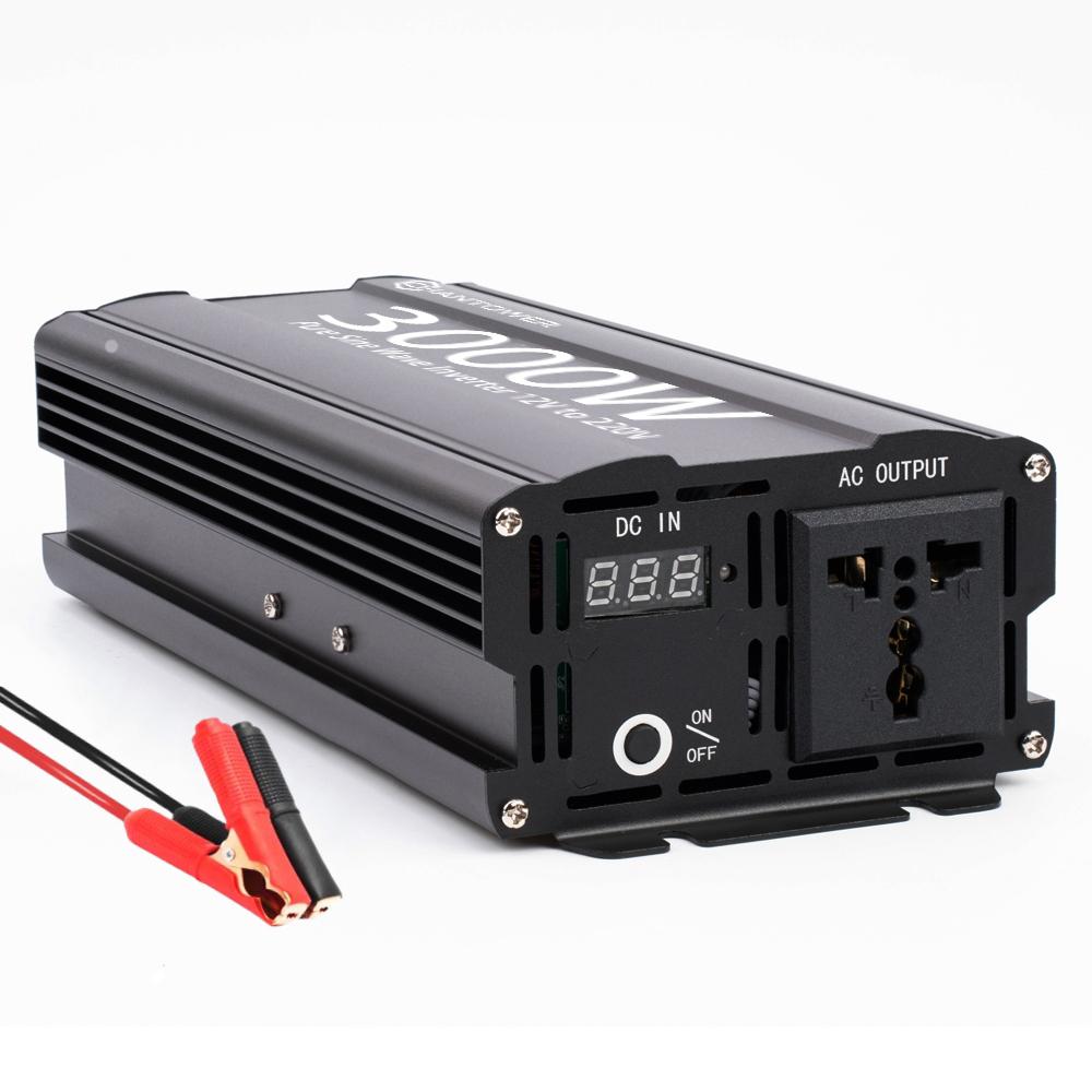 Pure Sine Wave Inverter 12V 220V 2000W/3000W/4400W/5500W DC To AC Converter Car Power Solar Inverter with Fast Charging USB C