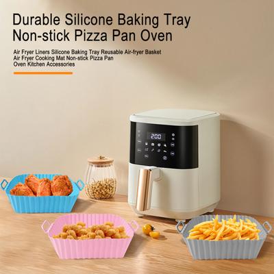 Air Fryer Liners Silicone Baking Tray Reusable Air-fryer Basket Air Fryer Cooking Mat