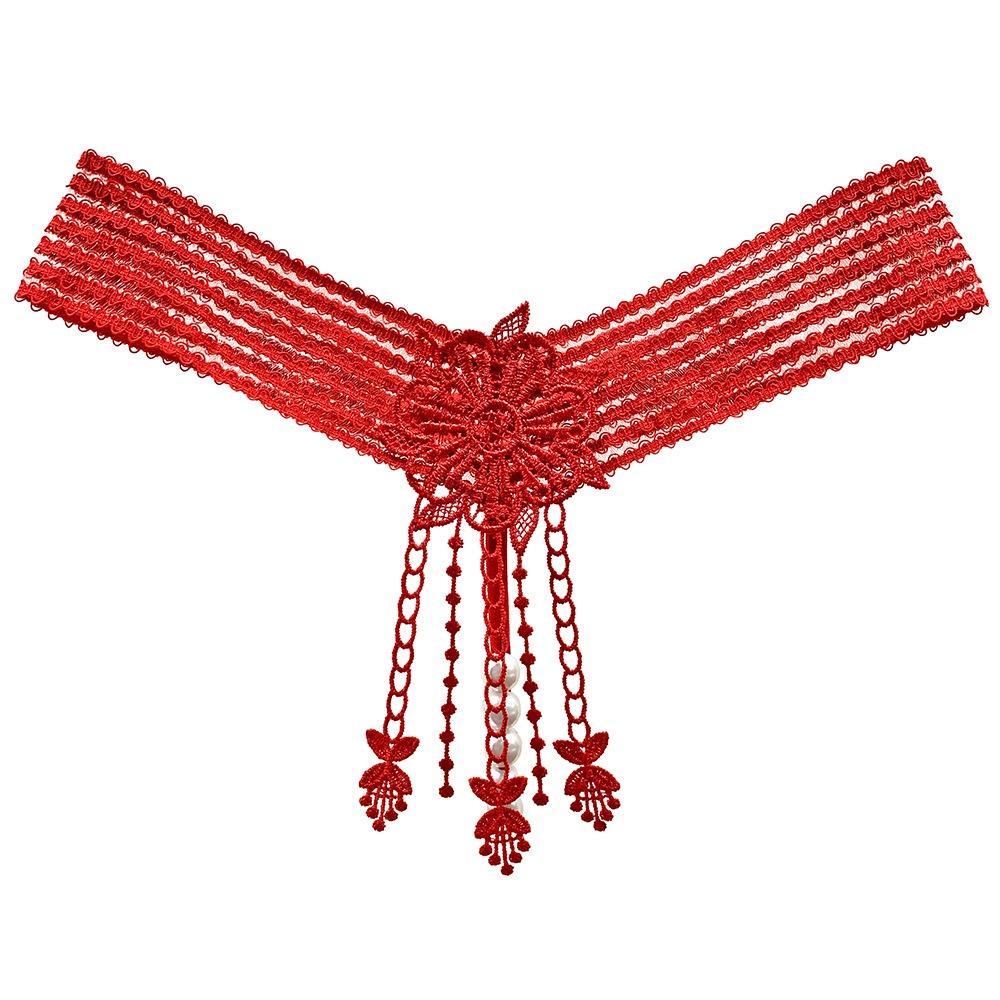 Evropské a americké sexuální kalhotky pro ženy, třecí Yin Pearl A Thread Bed Tease, horké perspektivy, vyšívané tanga pro ženy