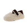 Fashion Baotou Plus Velvet Outside To Wear Cotton Slippers Autumn New 2024 Thick Sole Lazy Slip-on Women's Retro Cotton Shoes