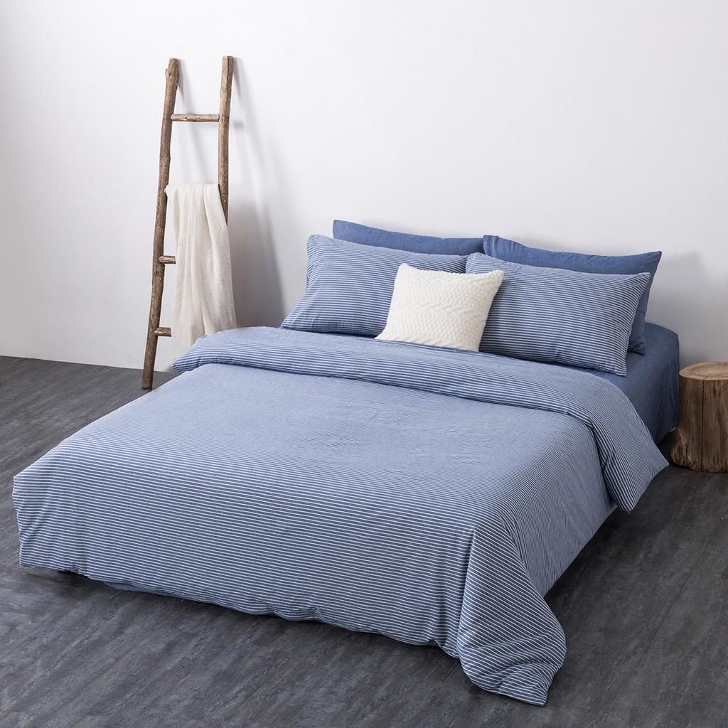 Class A Washed Cotton 4-piece Set King Duvet Cover Queen Size Option Pure Cotton Bed Sheet Pillows Zipper Closure Solid Color EU