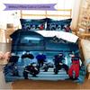 Name Custom Ateez Poster Pattern Bedding Set Quilt Cover Pillowcase Home Decor Gift (1 * Duvet Cover + 2 * Pillowcase, Without Core)