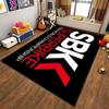 "Black Carpet with SBK Superbike Championship Logo and Red Arrow" Suitable for use as an anti-slip for living room bedroom sofas