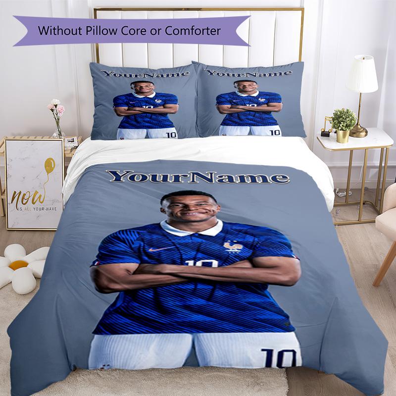 Mbappe 95 Customize your name Bedding Set Breathable Duvet Cover with Pillowcases Home Decoration Birthday Gift