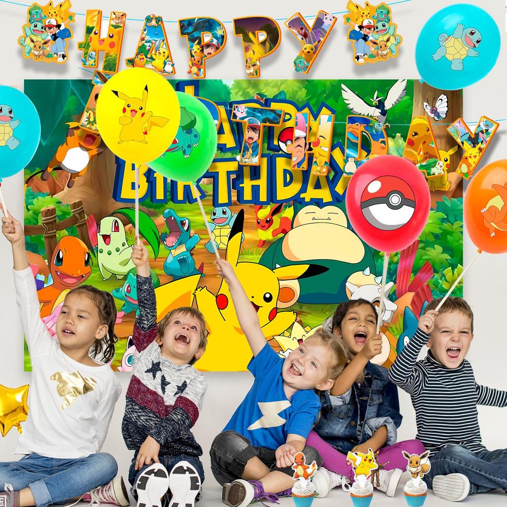 Cartoon-Geburtstagsparty-Dekorationen, Anime-Mottoparty-Dekorationen, Anime-Ballon-Party-Set, Ballon-Dekorationen