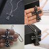 Stylish Punk Gothic Skull Cross Vintage Pendant Necklace For Halloween Celebrations