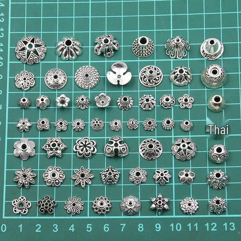 Antique Silver Flower Spacer Beads: Multi-Style, Hollow Design for DIY Bracelets & Necklaces
