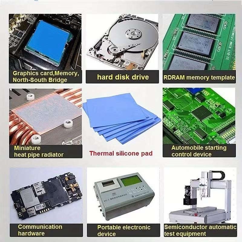 High Temperature Resistant Silicone Thermal Pad 6.0 W/mK Conductivity Efficient Heat Sink for Laptop Cooling System