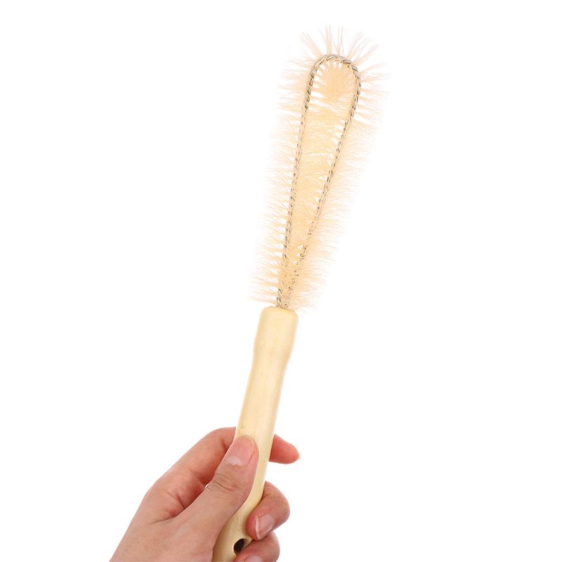 Kitchen Cleaning Tools Drink Bottles Glass Scrubbers Cleaning Brush Wooden Bottle Cleaning Brush With Long Handle