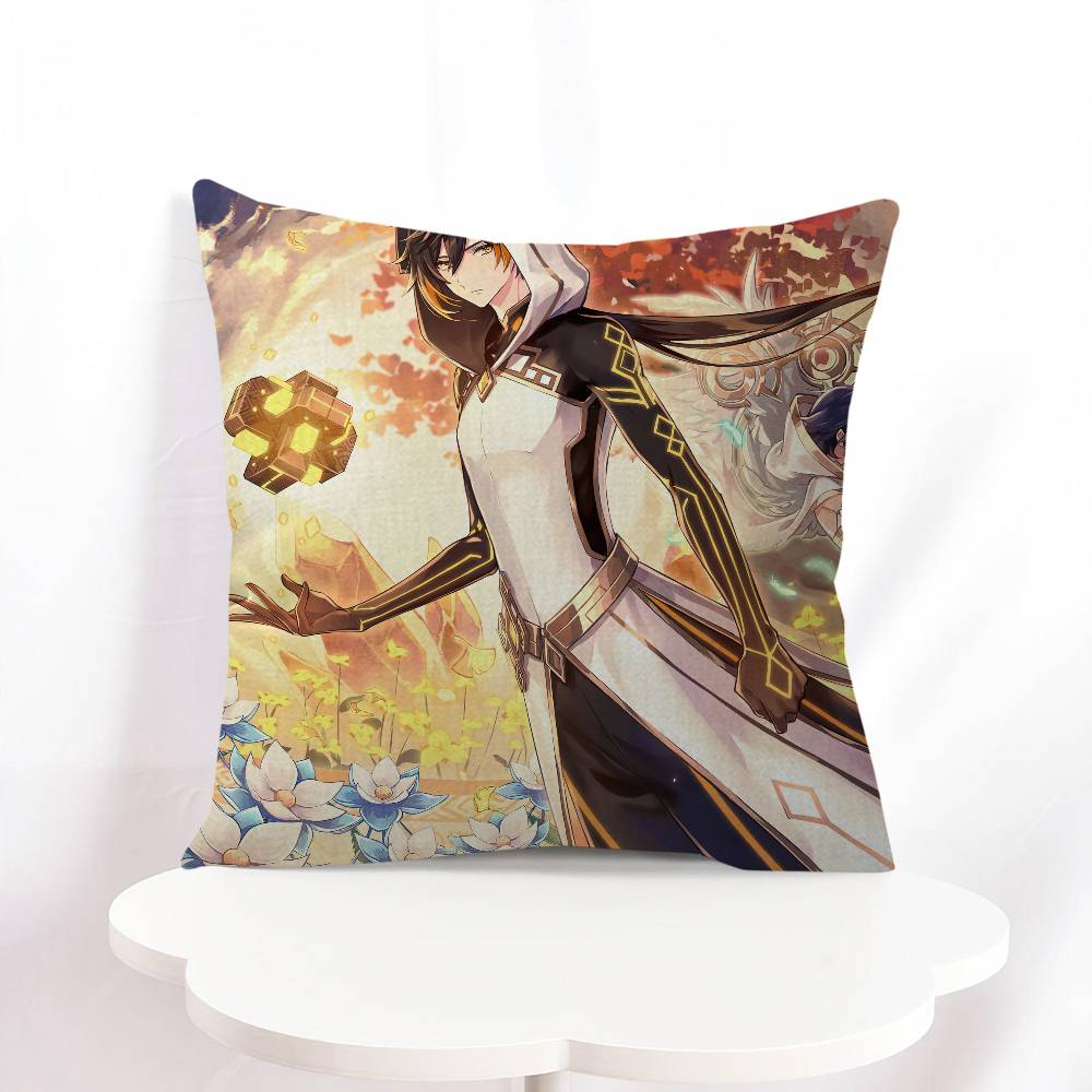 Zhongli Tecknad Kudde Gåvor Hemkontor Möbler Sovrum Soffa Bil Kuddfodral Fodral 45x45cm