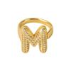 26 Letter Open-Ended Zircon Ring INS Minimalist Series Gift For Friends