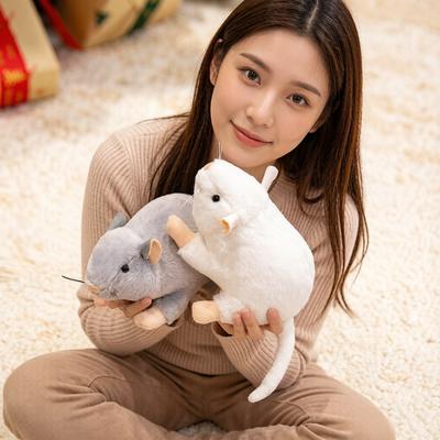 17cm Mouse Simulation Plush Toy Stuffed Small Animal Long Tail Plushie Home Decor Party Prop Man Gift