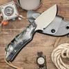 D2 Outdoor Knife One-piece Steel High Hardness And Sharpness Portable Knife Carbon Fiber Handle Straight Pocket Knife For Men