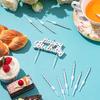 11pcs Happy Birthday Candles Letter Cake Topper with Spiral Candles for Cake Topper Birthday Decoration Party Supplies polychrom