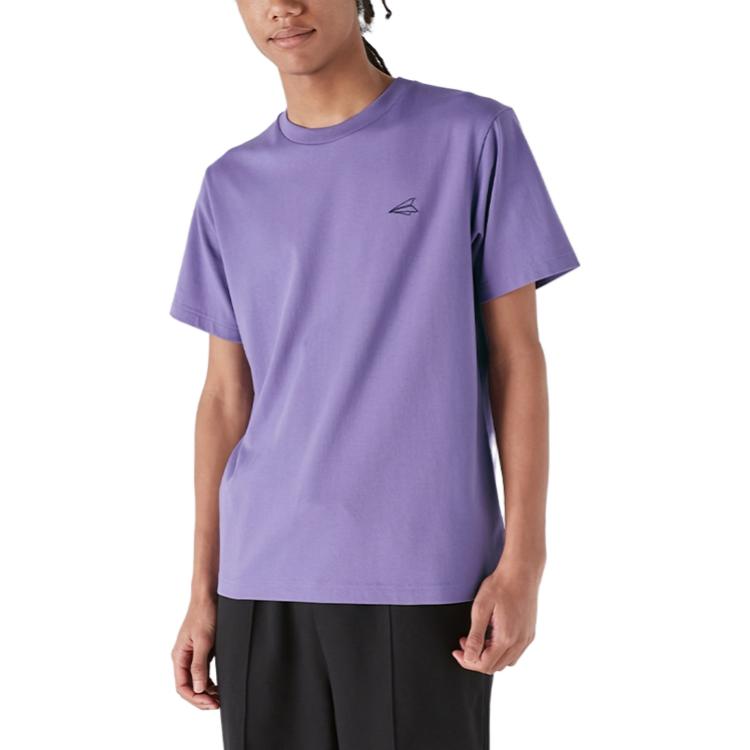 Uniqlo SS23 Back Anime Print Crew Neck Casual Short Sleeve T-Shirt Unisex T-Shirts Gray Purple 458407-77