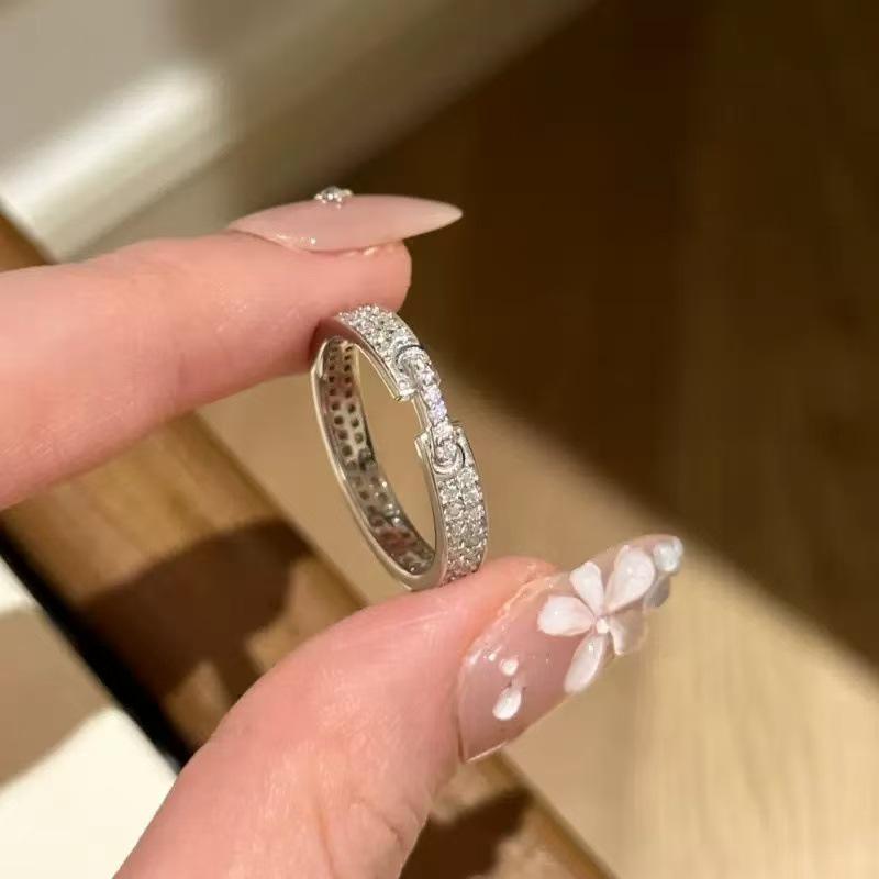 Sterling Silver Niche Design Open Ring: Korean Style, Stackable, Colorfast, Light Luxury