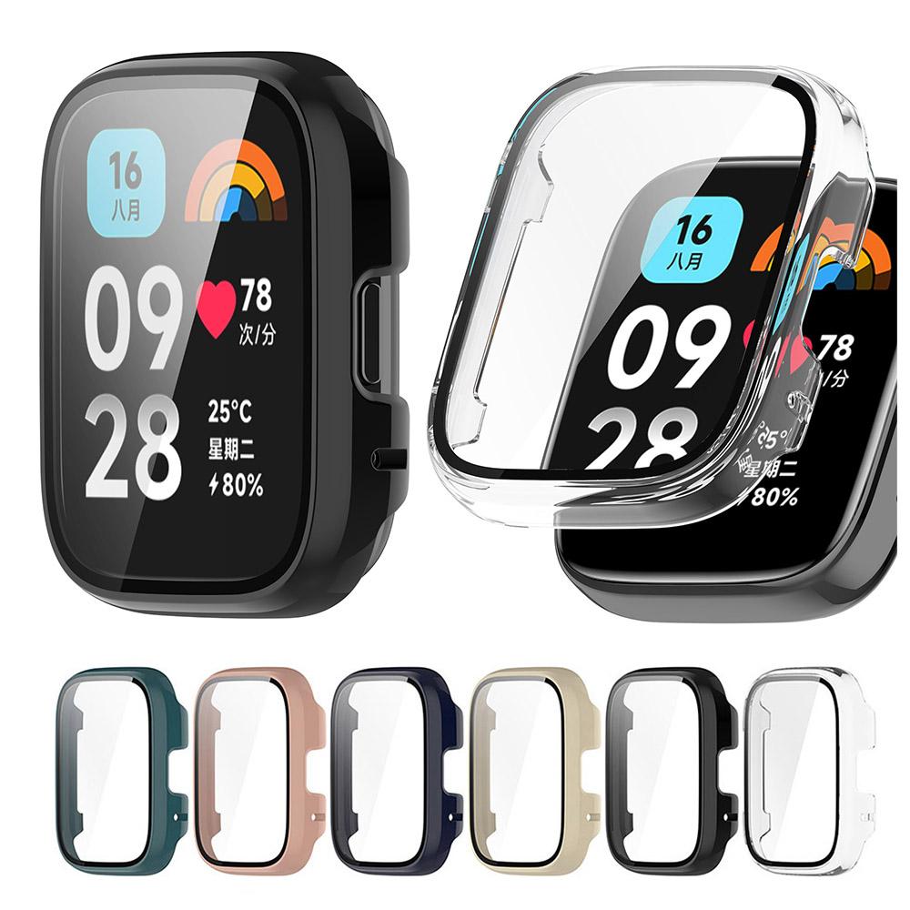 PC+Glass Protective Case For Redmi Watch 3 Active/Lite Full Screen Protector Shell Bumper Cover