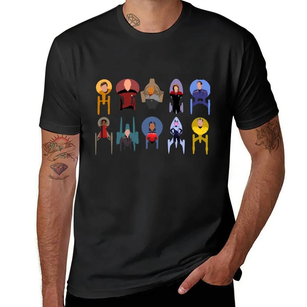 Trek Ships Captains Tshirt Hippie Clothes Summer Top Oversized Anime Figures Unisexs Tall T Shirts