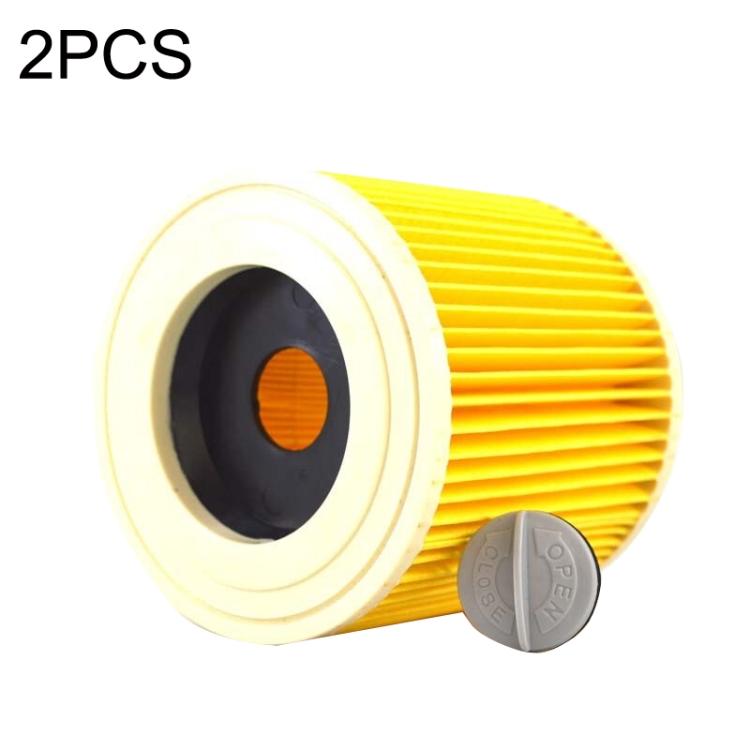 2PCS HEPA Filter For Karcher A2004 / A2204 Vacuum Cleaner Accessories For Karcher A2004 / A2204 жёлтый