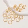 European and American Light Luxury Open Ring Women's Love Personality Niche Design Ring Set Versatile Jewelry
