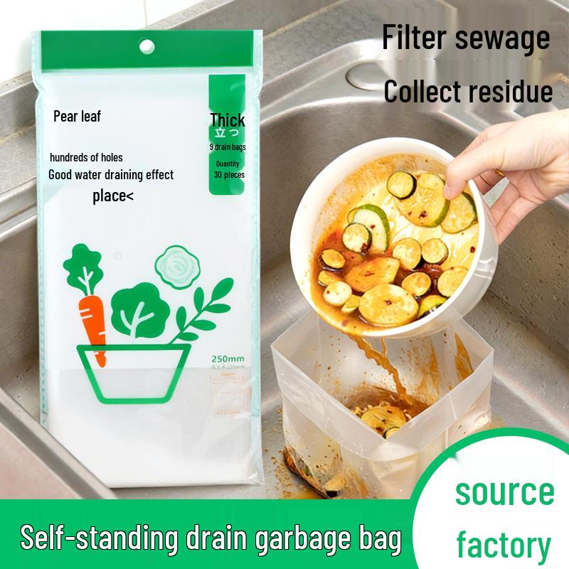 Одноразовые самоподдерживающиеся пакеты-фильтры для кухонной раковины - Защита от засоров для пищевых отходов и остатков