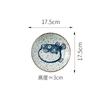 1pcs Ceramic Circular Dish Home Sushi Plate Japanese Seafood Dessert Plate Underglaze Colour Household Items Dinner Plates Set