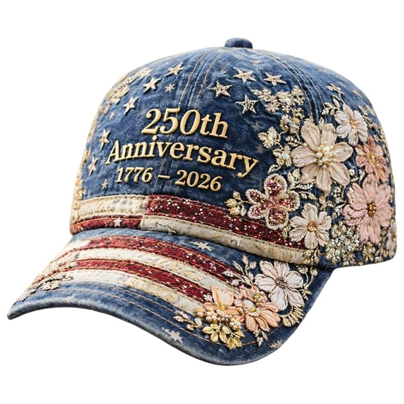 Breathable Cotton Cap For Outdoor Activities 250th Anniversary Of American Independence Lightweight Design