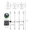 Solar Powered Xmas Tree Lights LED Light Snowflake Stake Light Last Up 8H IP65 Waterproof for Christmas Patio Pathway Courtyard