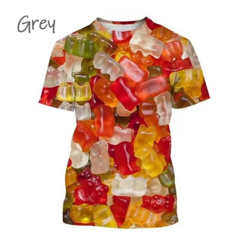 Summer Candy Chocolate Casual 3D Printing T-Shirts Unisex Men's and Women's Fashion Clothing Streatwear T-Shirts