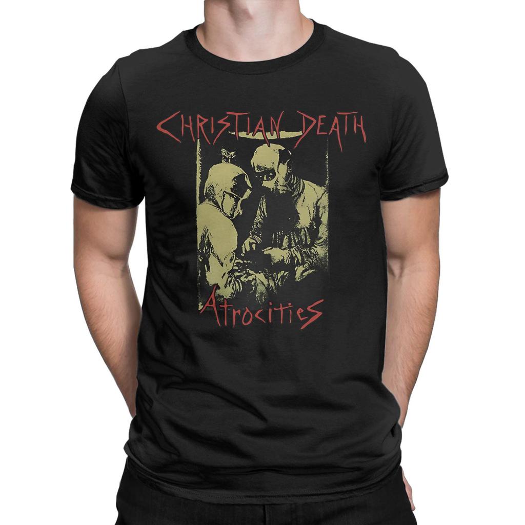 Christian Death Atrocities Rock Metal Band Merch Men Women T Shirt Cotton Tee Graphic T-shirt Clothes