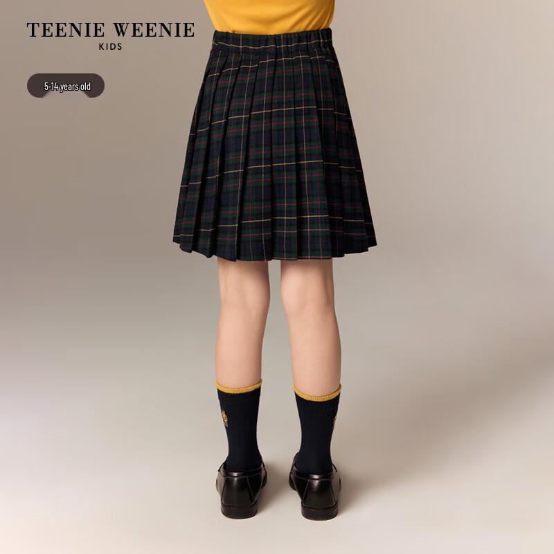 Teenie Weenie Kids Autumn/Winter Girls' Plaid Pleated Skirt
