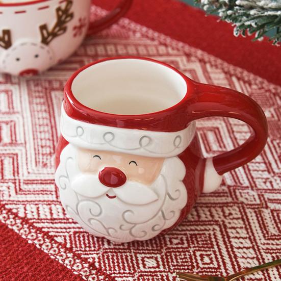 Ceramic Coffee Cup Santa Claus Elk Tea Mug Breakfast Oatmeal