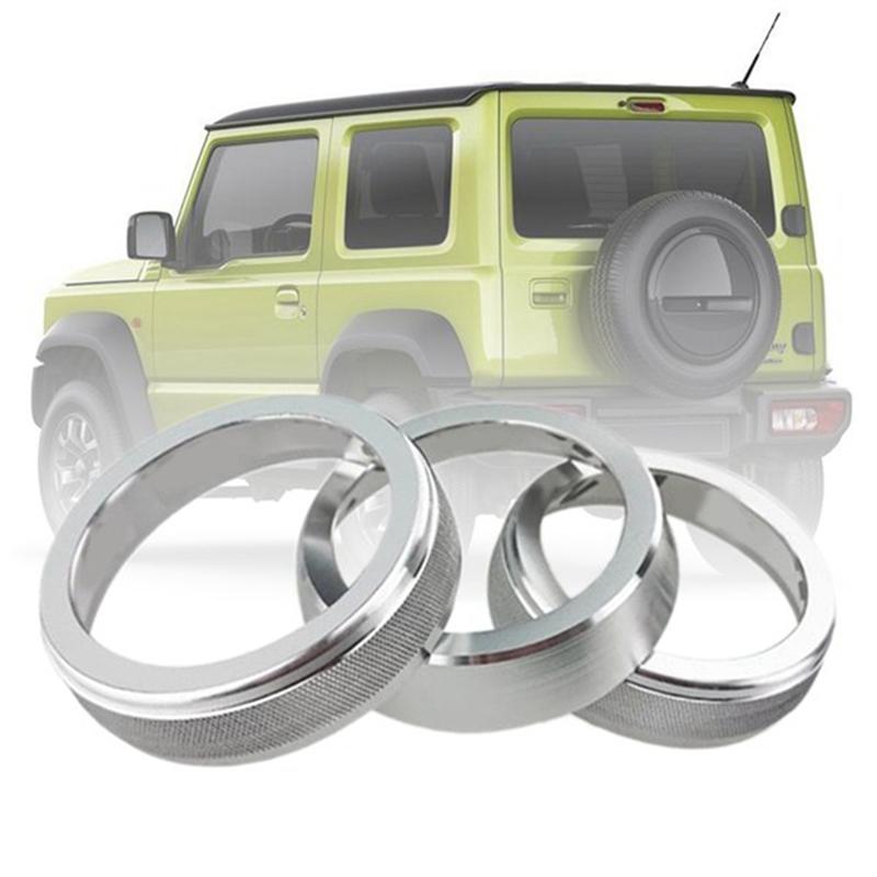 A25F-For Suzuki Jimny 2018-2019 Car Air Conditioner Switch Cover Trim Air Conditioning Button Ring Cover серебряный
