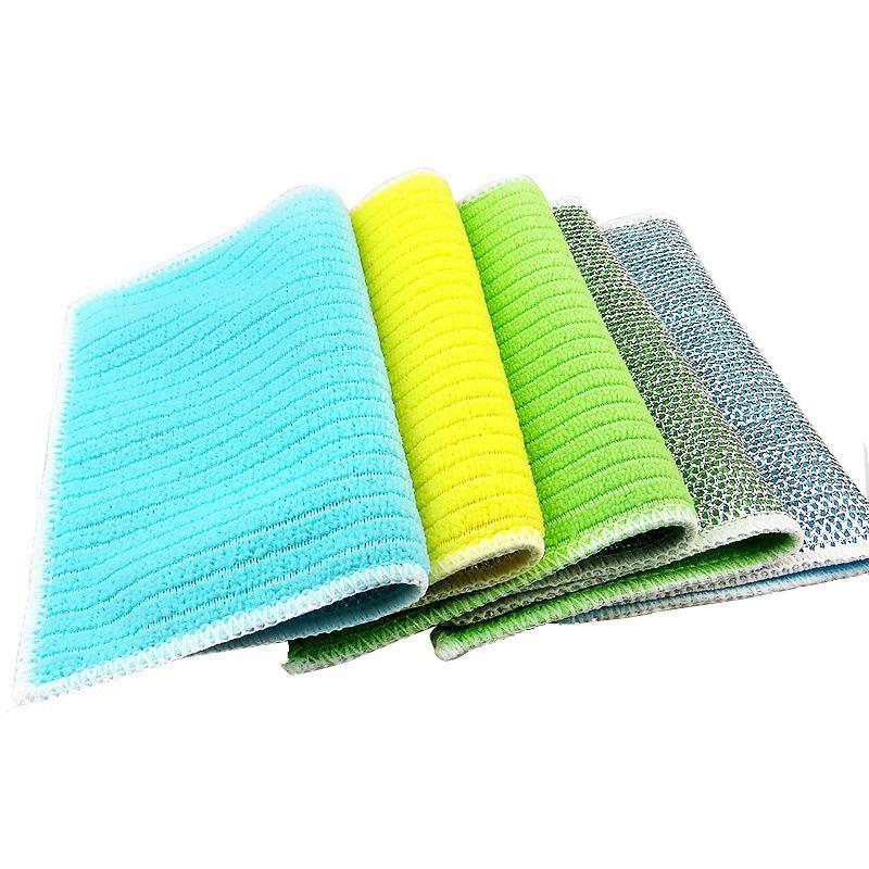 

Двусторонняя золотистая и серебристая салфетка из микрофибры для мытья посуды - Неприлипающее масло, кухонное полотенце и губка для мытья посуды. 20x20 cm