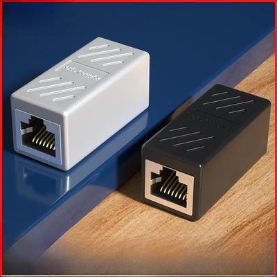 Gigabit RJ45 Network Cable Adapter Dual-Pass Connector
