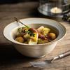 ZISIZ Retro Japanese Ceramic Straw Hat Bowl