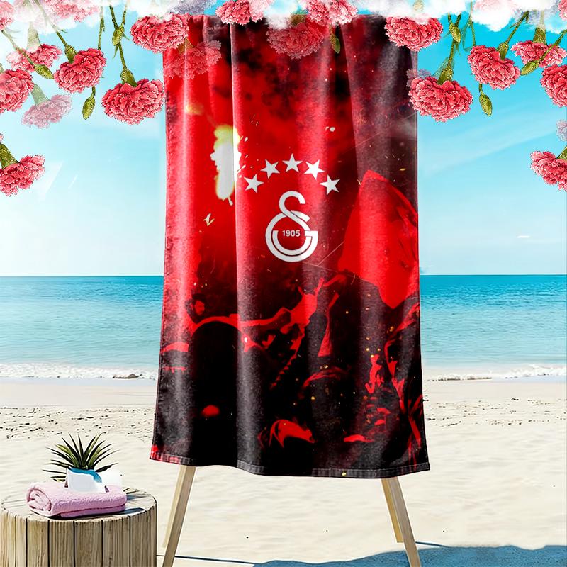 1pz Asciugamano da Spiaggia Galatasaray SK Regalo di Compleanno Ideale per la Famiglia, Un Asciugamano da Spiaggia Vivace Adatto per Attività all'Aperto