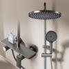 Graues Duschsystem-Set Badezimmer Modernes Bad-Duschset Hotel Apartment Badewanne Heiß Kalt Mischer Regendusche Armatur Komplettset