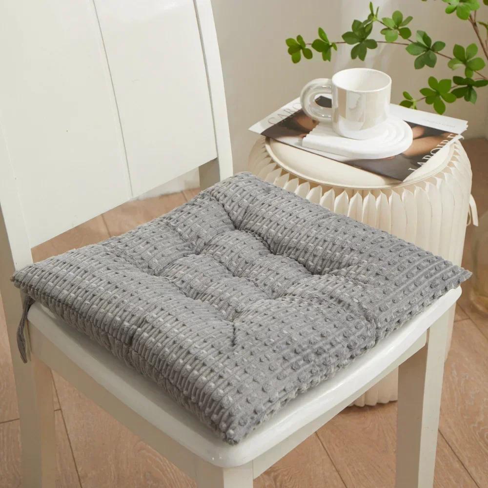 

Restaurant Coffee Shop Dining Chair Butt Plush Cushion Square Floor Sit Cushion for Home Office Chair Cushion Home Decor 40x40x7cm серый