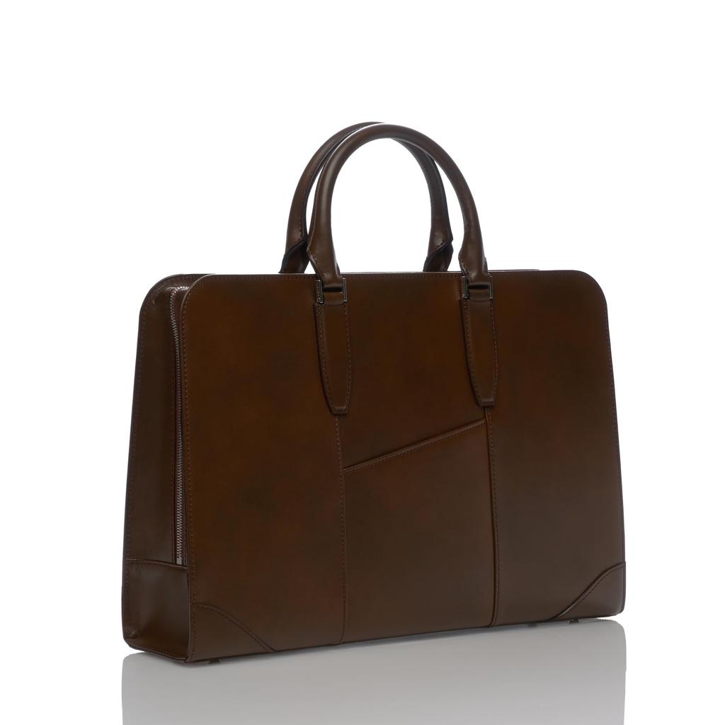 Business Bag B4 Size PC Storage Genuine Leather Made In Japan Briefcase Hand Dyed Antique Leather Light Brown [Ultima Tokyo] Men's "Bart" No.70146