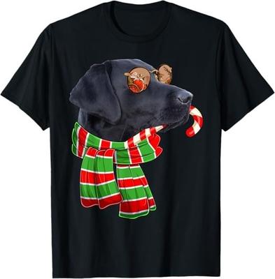 Black Lab Labrador Dog Owners Christmas Xmas Holiday Party Best T-Shirt S-3XL