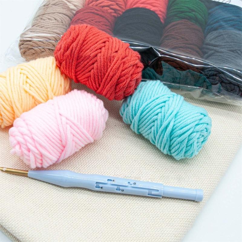 Crochet Yarn 20 Colorx16g Hand Knitting Wools Yarn Cotton Yarn for Knitting Crochet Sweater, Blankets and Crafts