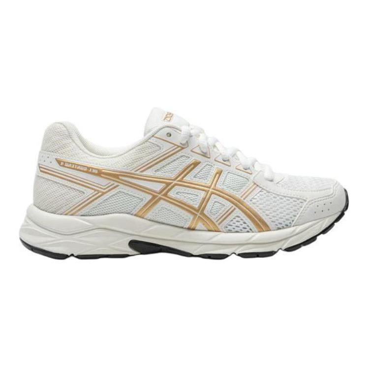 Asics Buty do biegania Gel Contend 4 Oddychające Wsparcie sprężyste Oddychające Wsparcie sprężyste Niskie Dziecięce Białe 1014A322-105