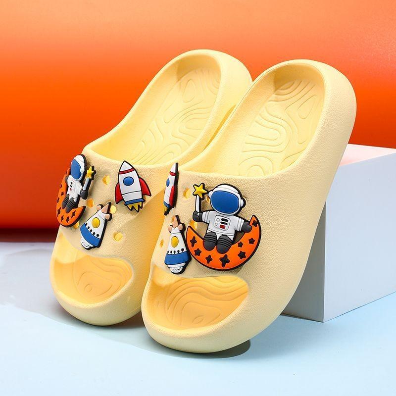 Slippers Casual Summer For Kids Astronaut And Cartoon Designs Soft Eva Breathable Non Slip Footwear