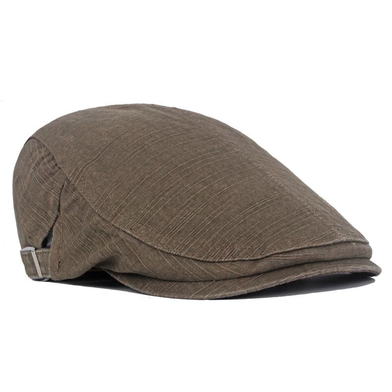 Frühling Sommer Baskenmütze Herren Baumwolle Zeitungsjunge Mütze Brief bestickt Forward Cap Outdoor Sonnenhut