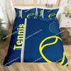 3D Tennis Bedding Set Full Size Sports Theme Comforter Cover Tennis Ball Games Yellow Duvet Cover Black White Quilt Cover963